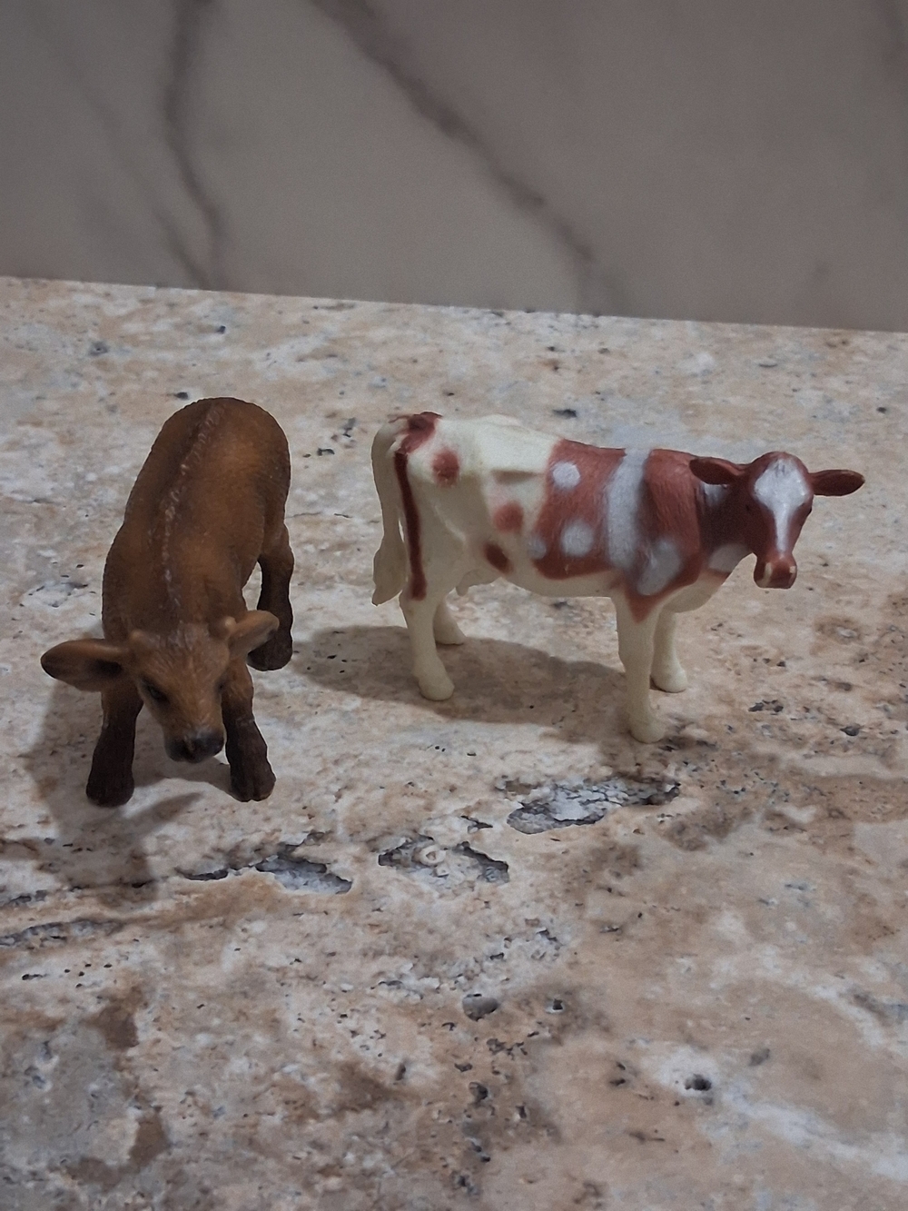 Farm Cow Playset Figurines in Brown and White – Kids Action Figures